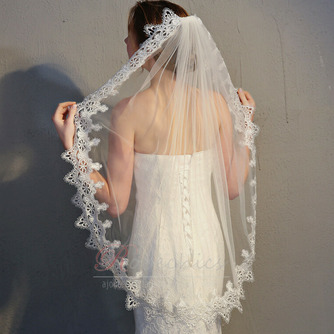 Voile de dentelle rétro mariée mariage voile court voile simple coiffure - Page 4
