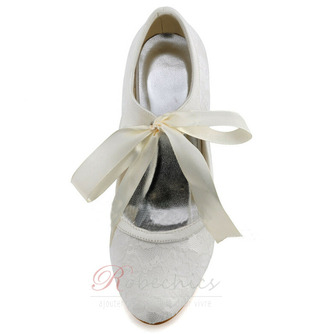 Chaussures de mariage en dentelle blanche en dentelle, plus la taille des talons hauts talons hauts de demoiselle d'honneurtalons hauts - Page 5