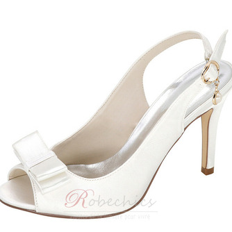 Summer Satin High Heels Noble Elegant Banquet High Heels Wedding Prom Women's Shoes - Page 1