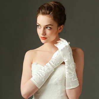 Gants de mariage Appropriate Full finger Satin Broderie Froid - Page 1