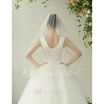 Voile de mariée en perles Voile court en dentelle Voile de mariage nuptiale - Page 2