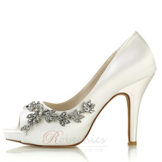 Chaussures de mariage pour femme Mariage Paillettes Cristal Paillettes Bijoux Talons de mariage Chaussures de mariée Strass Cristal Talon haut Talon aiguille Peep Toe - Page 1