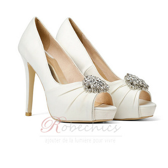 12CM Super High Heel Strass Chaussures de mariage Chaussures de soirée en satin - Page 3