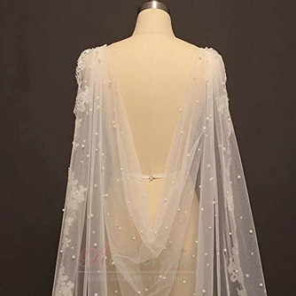 Robe de mariée nuptiale perle châle voile traînant châle en dentelle - Page 4