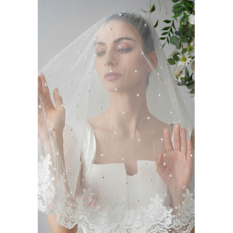 Voile court en dentelle Perle Voile de mariée Accessoires de robe de mariée - Page 4