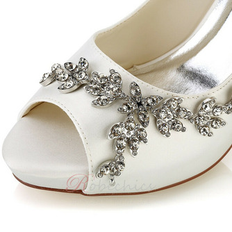 Chaussures de mariage pour femme Mariage Paillettes Cristal Paillettes Bijoux Talons de mariage Chaussures de mariée Strass Cristal Talon haut Talon aiguille Peep Toe - Page 4