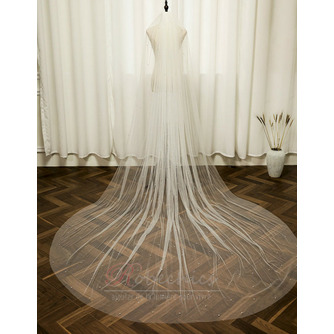 Voile de mariée perle grand voile de mariée traînant avec peigne à cheveux fil uni de 3 mètres de long - Page 1
