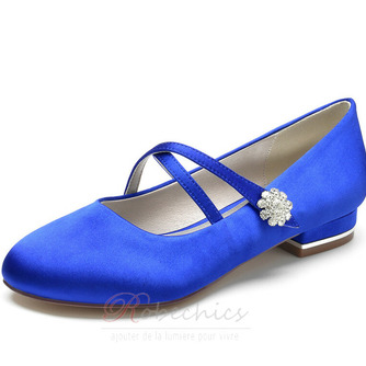 Bout rond strass chaussures de ballerine de mariage chaussures habillées chics pour la fête de mariage chaussures de mariage quotidiennes - Page 6