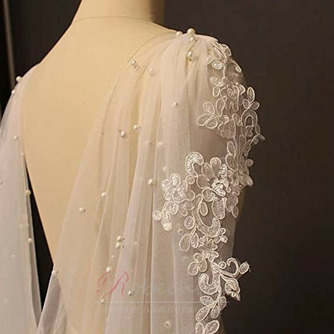 Robe de mariée nuptiale perle châle voile traînant châle en dentelle - Page 3