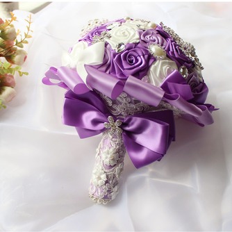 Le ruban de ruban de couleur de perle rose ruban de mariée tenant des fleurs - Page 3