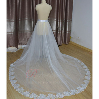 Jupe de mariée amovible en ivoire blanc Jupe en tulle amovible avec taille personnalisée de surjupe en tulle de mariée en dentelle - Page 2