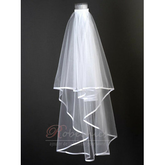 Satin liseret voile court mariage voile simple - Page 1