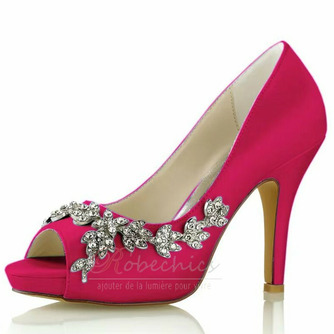 Chaussures de mariage pour femme Mariage Paillettes Cristal Paillettes Bijoux Talons de mariage Chaussures de mariée Strass Cristal Talon haut Talon aiguille Peep Toe - Page 9