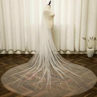 Voile de mariée perle grand voile de mariée traînant avec peigne à cheveux fil uni de 3 mètres de long - Page 2