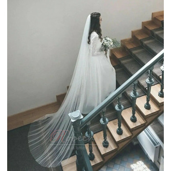 Accessoires de robe de mariée voile blanc nu voile simple traînant de mariage - Page 2