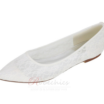 Transparent dentelle creuse pompes élégantes banquet mariage chaussures plates femmes - Page 2