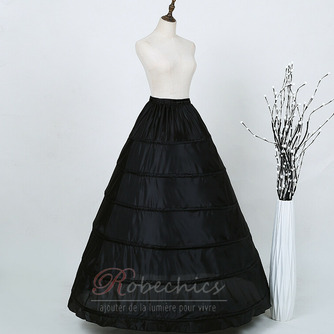 Six anneaux en acier taille élastique augmentation jupon couleur noir et blanc robe de mariée jupon - Page 5