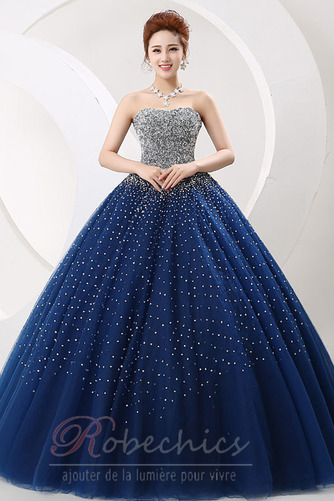 Robe de Bal Dos nu Sans Manches a ligne Cérémonial Fourreau Pailleté - Page 1