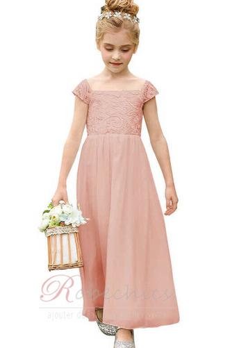 Robe Cortège Fille Longueur Cheville A-ligne Chiffon Naturel taille Elégant - Page 6