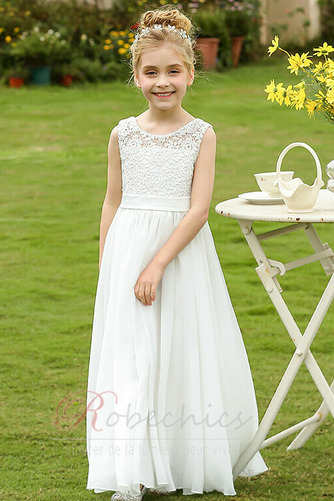 Robe Cortège Fille Dentelle Longueur ras du Sol Col ras du Cou Elégant - Page 1