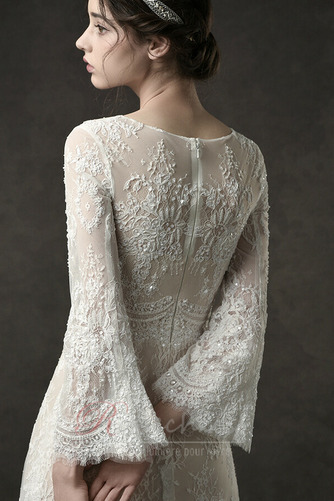 Robe de mariée Perle Naturel taille Triangle Inversé Orné de Nœud à Boucle - Page 7