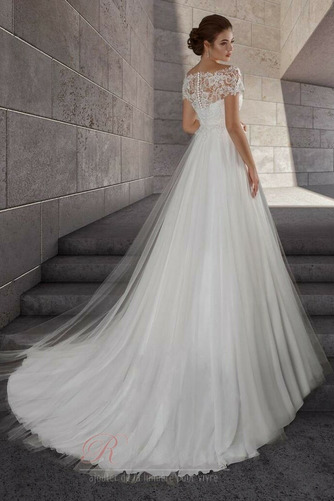 Robe de mariée Empire Manche Aérienne Tulle Traîne Courte taille haut - Page 2