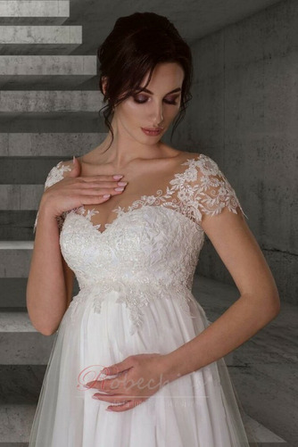 Robe de mariée Empire Manche Aérienne Tulle Traîne Courte taille haut - Page 6