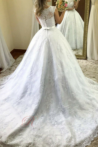 Robe de mariée Tulle Orné de Nœud à Boucle Dentelle Glissière - Page 2