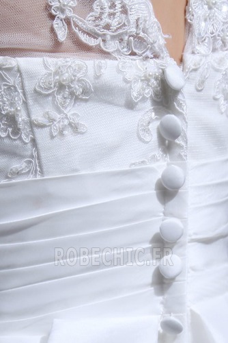 Robe de mariée Été Tube droit mini Satin Élastique aligne Blanche - Page 7