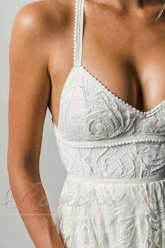 Robe de mariée Tissu Dentelle Longueur au sol Larges Bretelles Plage - Page 3