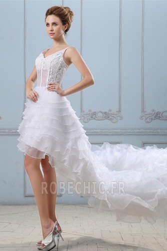 Robe de mariée Dentelle Fourreau Avec Bijoux Organza Sans Manches - Page 3