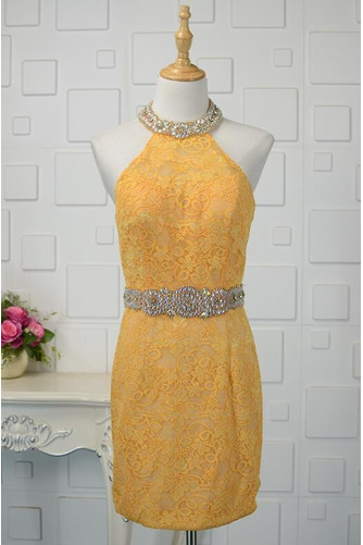 Robe de Soirée Haut Bas Luxueux Automne Naturel taille Sans Manches - Page 2