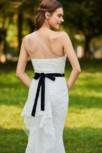 Robe de mariée Plage Naturel taille Sans Manches Épaule Asymétrique - Page 5