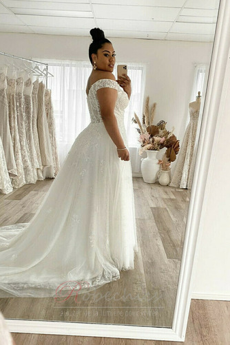 Robe de mariée Grandes Tailles Naturel taille Sans Manches Mancheron - Page 2