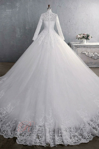 Robe de mariée Tulle Salle Longue Naturel taille Col haut Au Drapée - Page 2