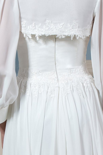 Robe de mariée Elégant Avec la veste Balançoire Col en Cœur Plage - Page 4