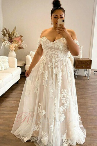 Robe de mariée Tulle Epurée Sans Manches Naturel taille Épaule Dégagée - Page 1