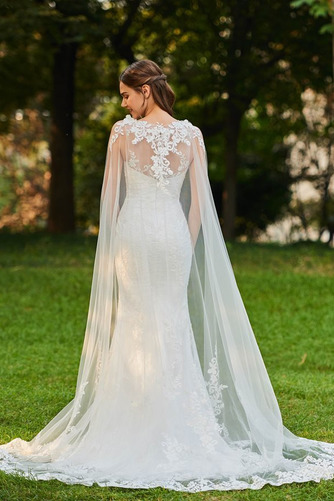 Robe de mariée Train de petit Avec châle Bretelles Spaghetti élancé - Page 2