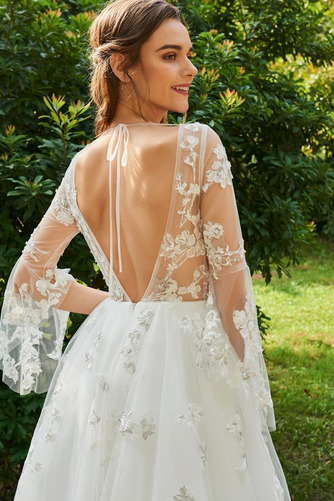 Robe de mariée Traîne Courte Désirable Tulle Printemps Dos nu - Page 5