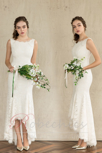 Robe de mariée Plage Chic Tissu Dentelle Asymétrique Sans Manches - Page 1