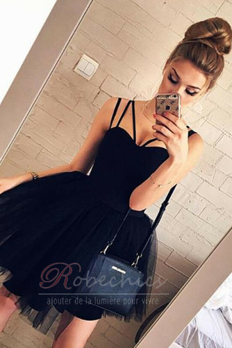 Robe de Cocktail Tulle Bretelles Spaghetti Elégant Naturel taille - Page 5