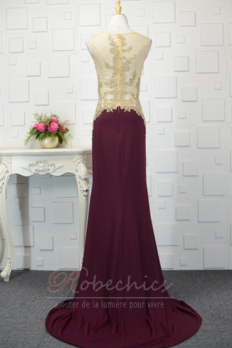 Robe de Soirée Appliques Formelle Gaze Sans Manches Exquisite - Page 3