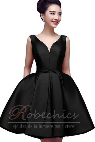Robe de Cocktail Soie Epurée Lacez vers le haut Longueur Genou Été A-ligne - Page 10