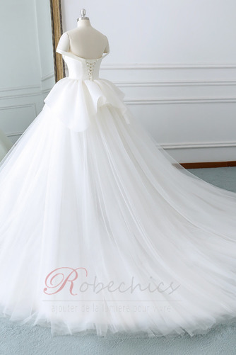 Robe de mariée Hiver Sans Manches Tulle Train de balayage Multi Couche - Page 4