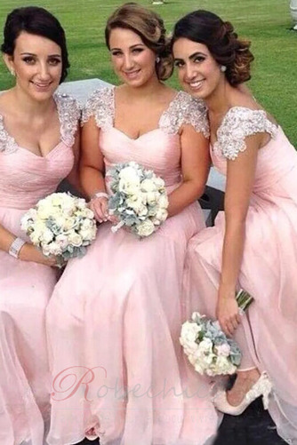 Robe Demoiselle d'Honneur Été Manche Courte Norme Glissière Col Carré - Page 3