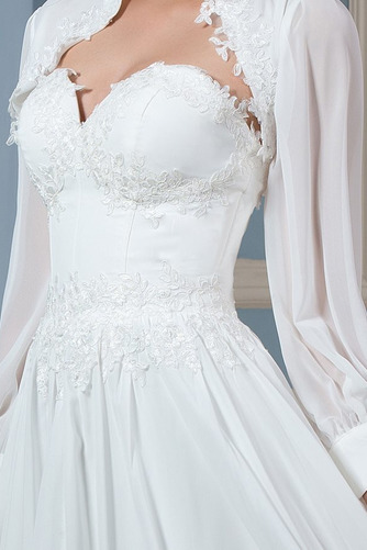 Robe de mariée Elégant Avec la veste Balançoire Col en Cœur Plage - Page 5