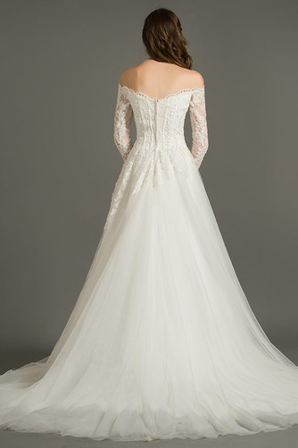 Robe de mariée Hiver Glissière aligne Manche Aérienne Soie Longueur au sol - Page 2