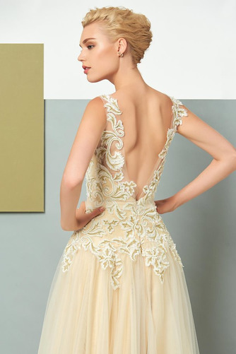 Robe de Soirée Dos nu Longueur ras du Sol Elégant Tulle Ample & Ornée - Page 5