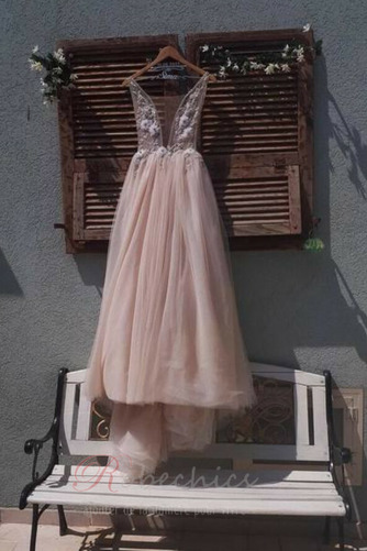 Robe de mariée Naturel taille Col en V Romantique Longueur au sol - Page 2