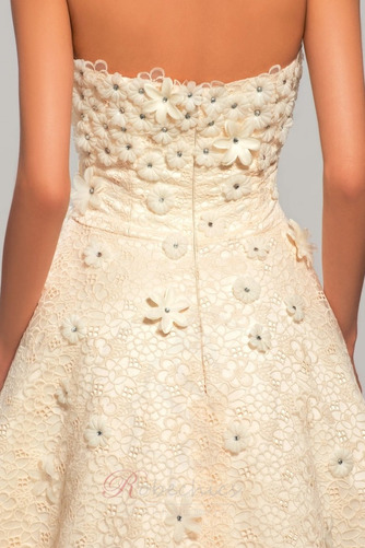 Robe de Soirée Dos nu Formelle Manquant Sans bretelles Tulle Asymétrique - Page 4